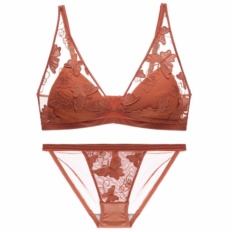 Title 4, Thin flat-chested comfortable lace sexy bra