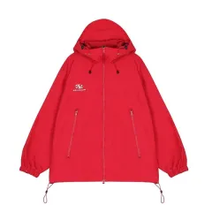 Men's And Women's Top Hooded Jacket - Red - View 1