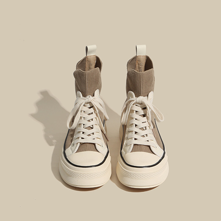 Women's Martin Boots Knitted Breathable Elastic Socks Shoes