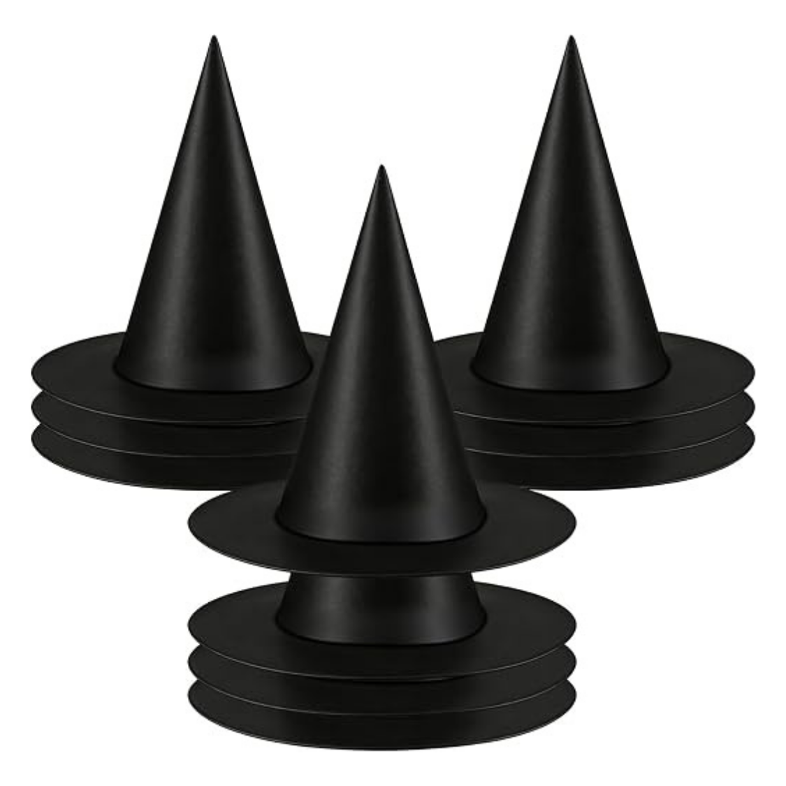10 Pcs Hanging Floating Witch Hats With 157FT Line, Black Halloween Decorations For Indoor Outdoor Porch, Yard And Party