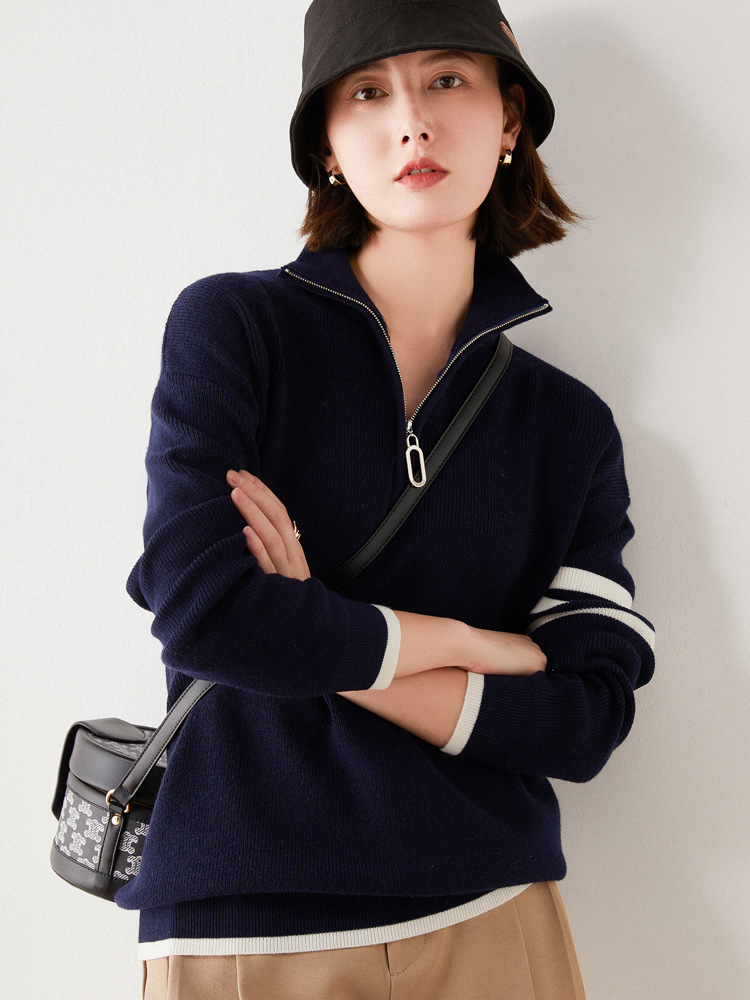 Title 5, Knit Sweater Women Loose Pullover High Collar 7...