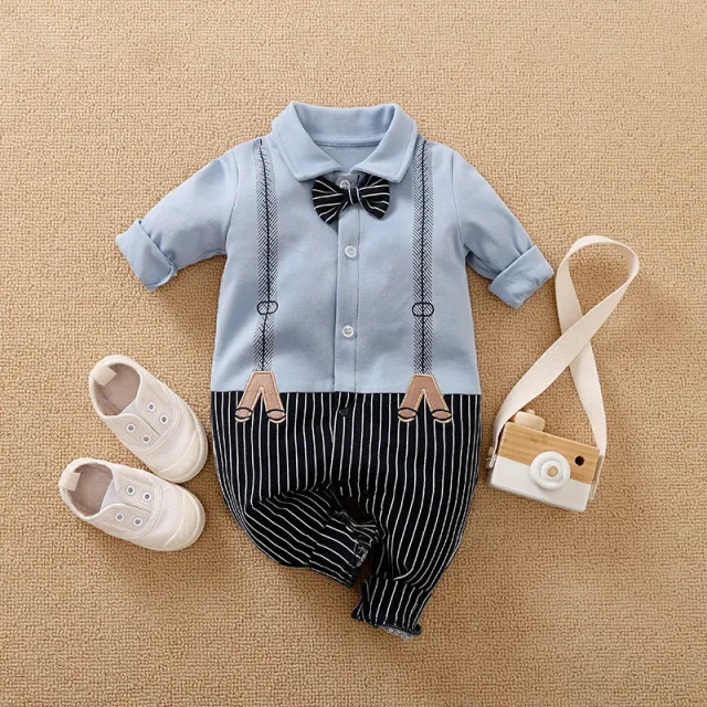 Baby Clothes Spring Hundred Days Baby Dress Men's Trendy Clothes Blue - Shop at LoveMi