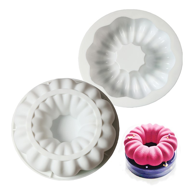 Title 3, White Silicone Mousse Cake Mould