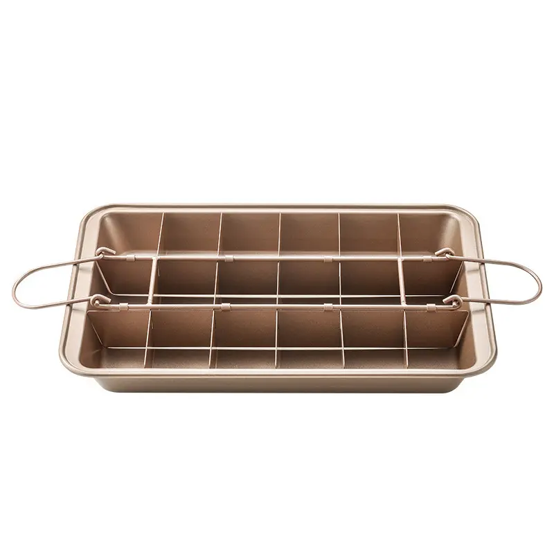 Kitchen Solid Bottom Thickened Square Brownie Pan