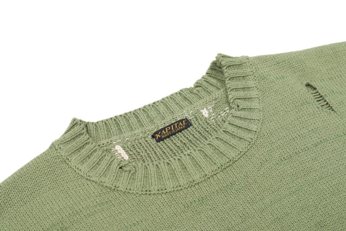 Title 7, Suéter Pullover Unissex Gola Redonda Verde Mili...