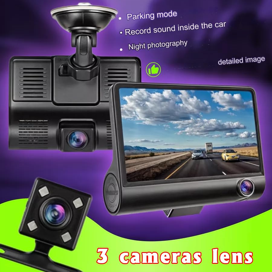 4-inch Three-record Dashcam