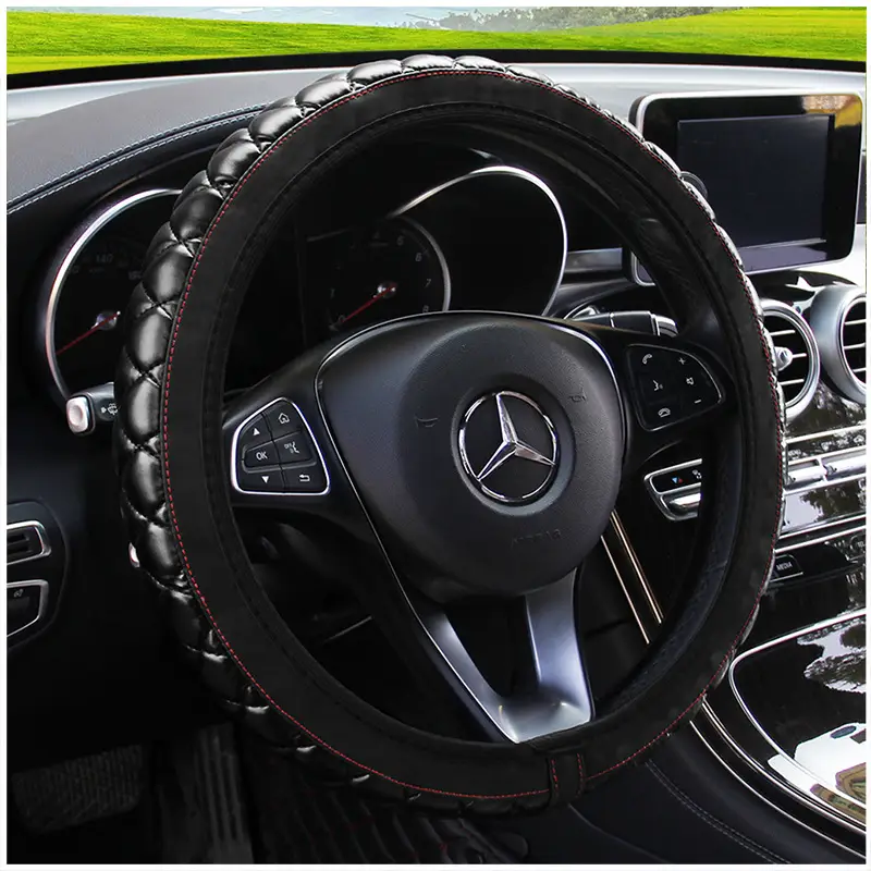 Diamond-studded Crown Soft Leather Without Inner Ring Elastic Band Grip