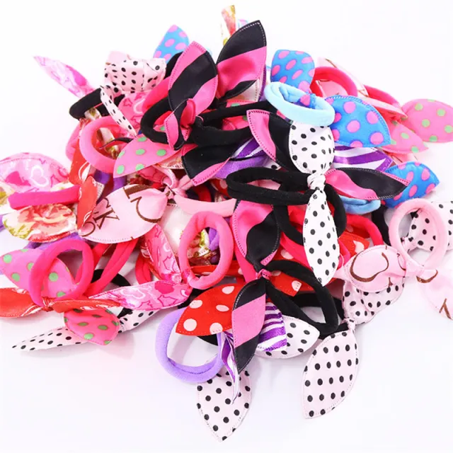 Bunny Ears Hair Tie Head Rope Rubber Band Korea Hair Tie Random - Shop at LoveMi