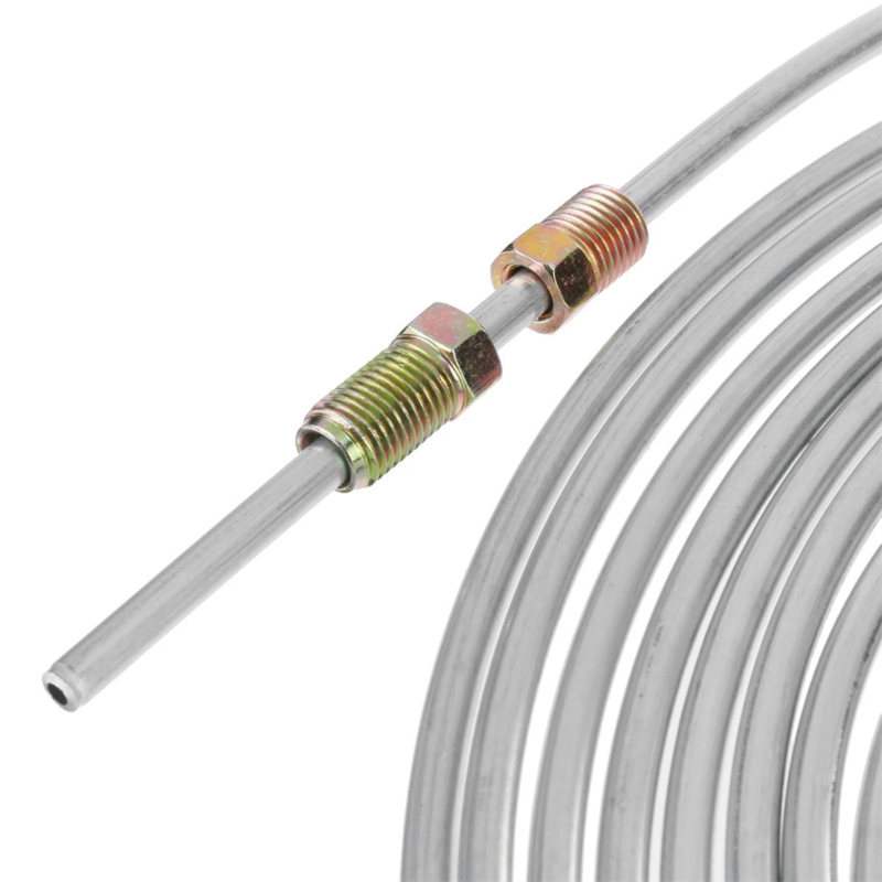 25ft Copper Nickel Brake Pipe Hose Line Tube Roll 3 16in Fittings Tubing Kit UK