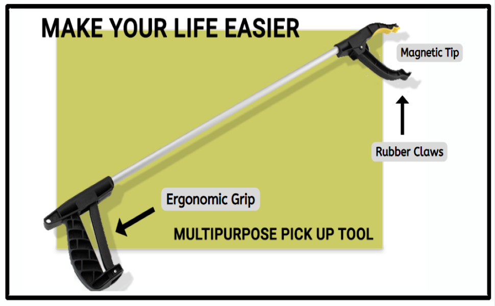 pickup magnetic ergonomic help old people sturdy easy tool grab grip reaching pick handle grabber 