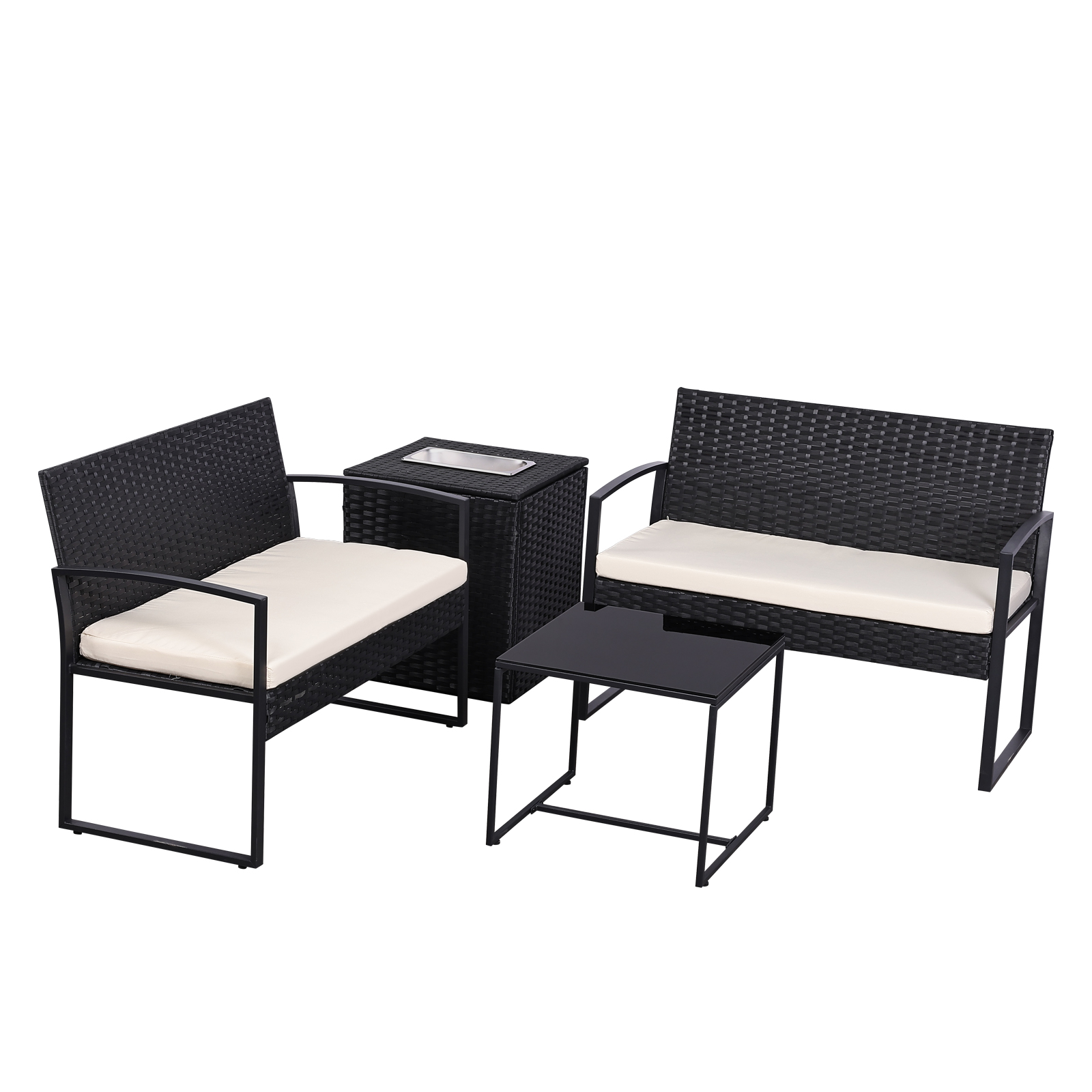 4 Piece Wicker Patio Furniture Set, picture 2 of 4