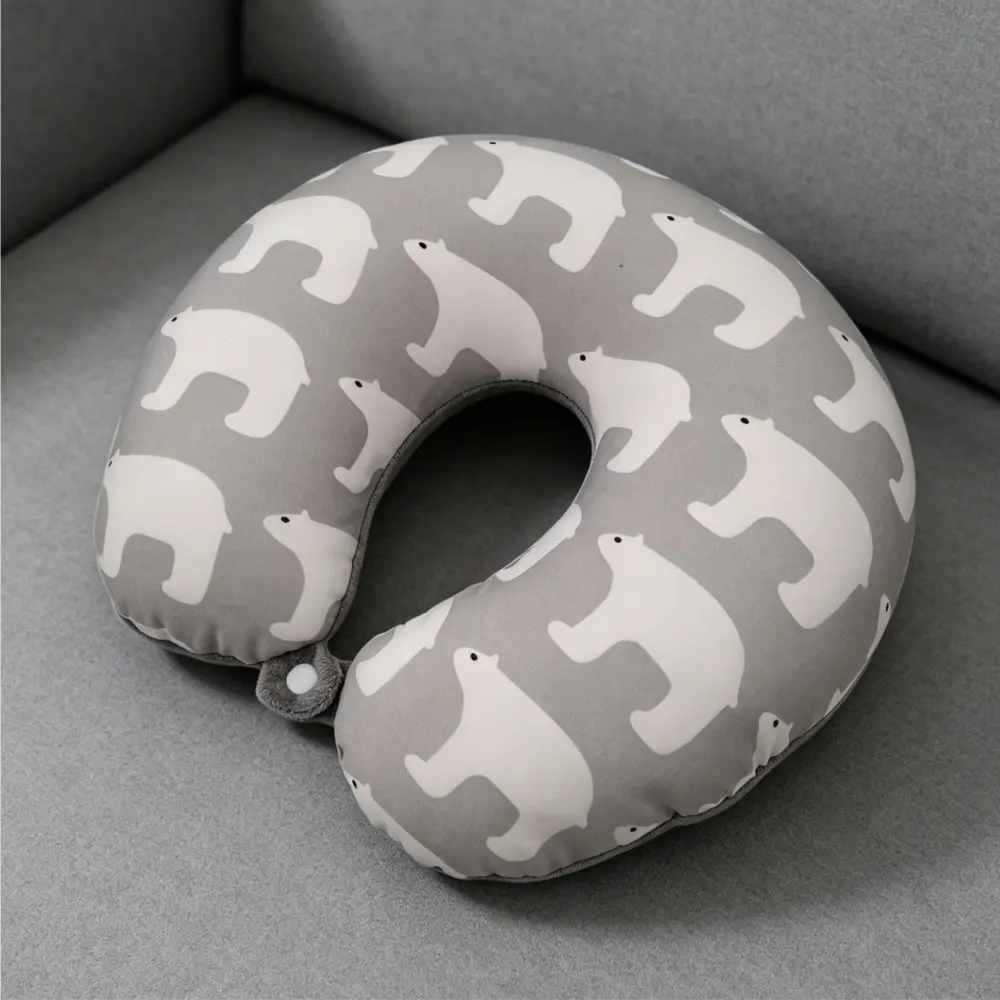 Foam Particle Printed Neck Pillow, U-shaped Support