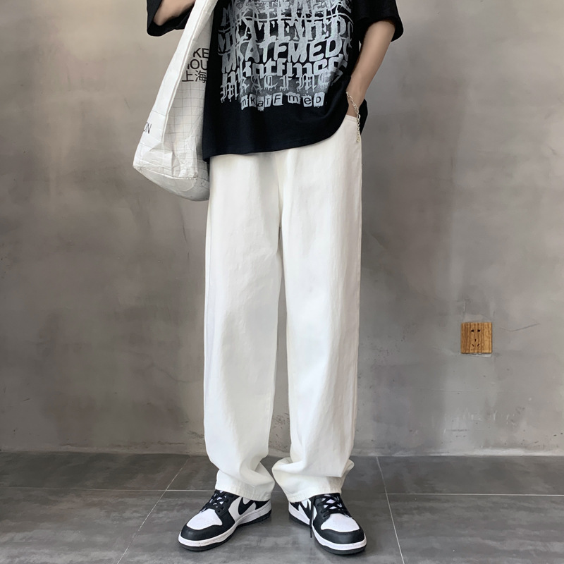 Thick Korean Wide Leg Cropped Trousers In Winter