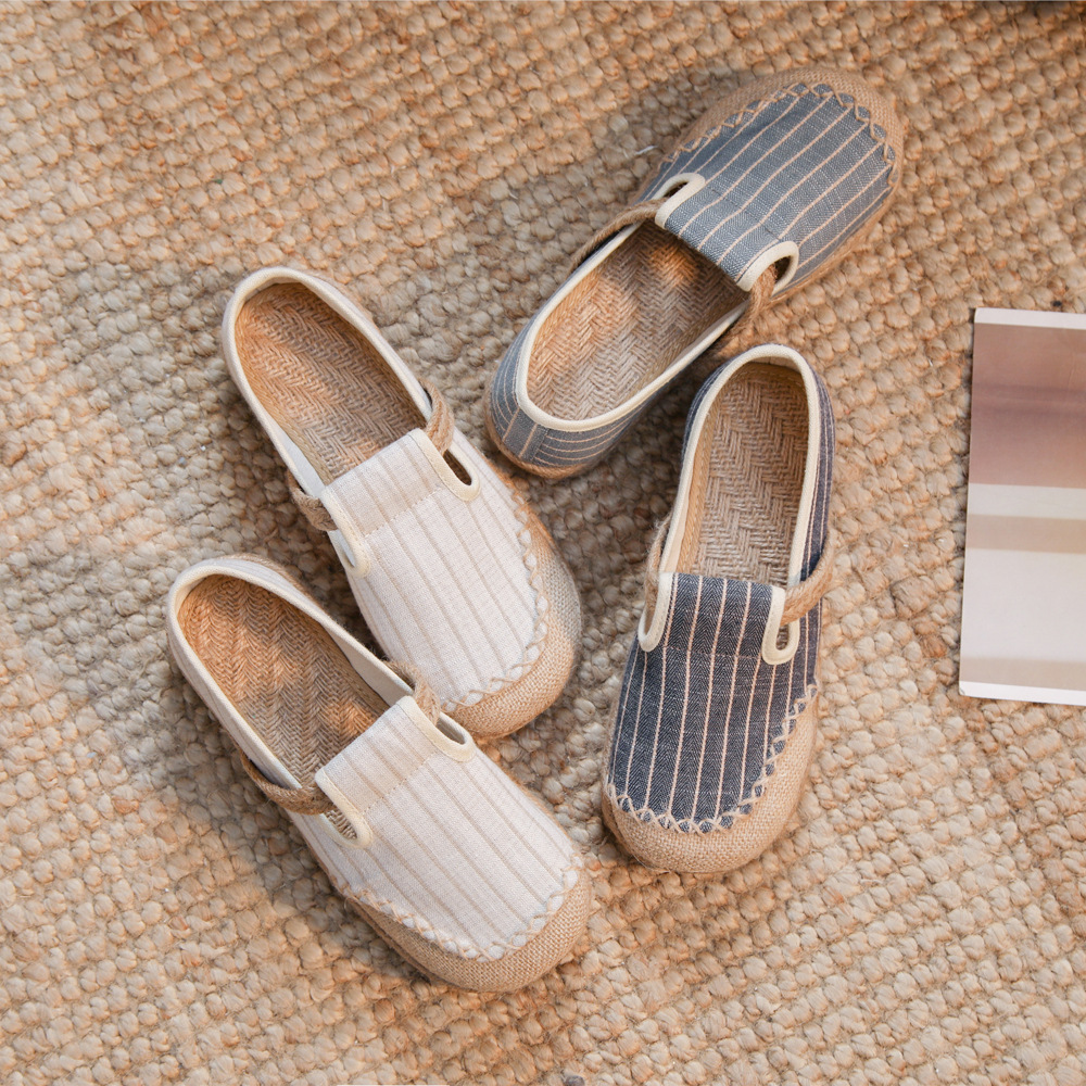 New Linen Shoes Women's Artistic Striped Color Matching — image 17 of 17