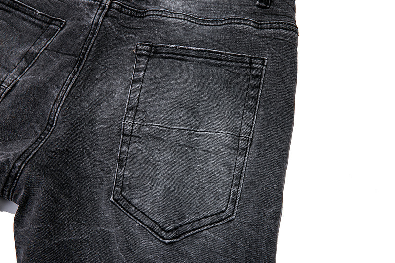 Title 4, Jeans neri punk con effetto distressed e wind p...