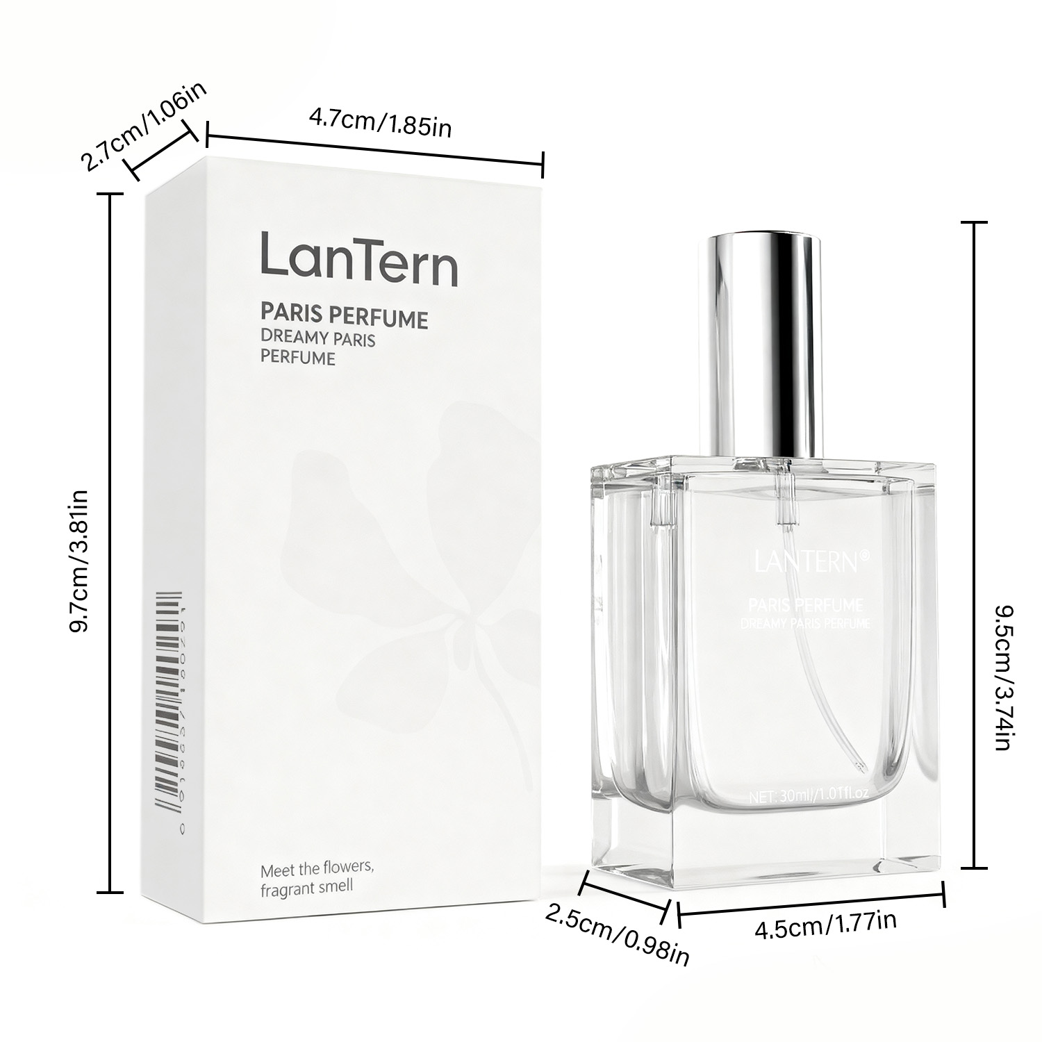 Dreamy Paris Eau De Parfum Spray Perfume, Eau De Toilette Day Or Night Spray With Fresh Flower Citrus Scent