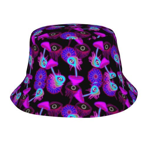 Bucket Hat Psychedelic Magic Mushrooms Fisherman Reflect - Picture 12 of 60