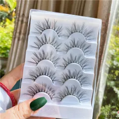 Curled Messy Cross Sparse Mixed Blood Super Fairy Lashes - Black - View 1