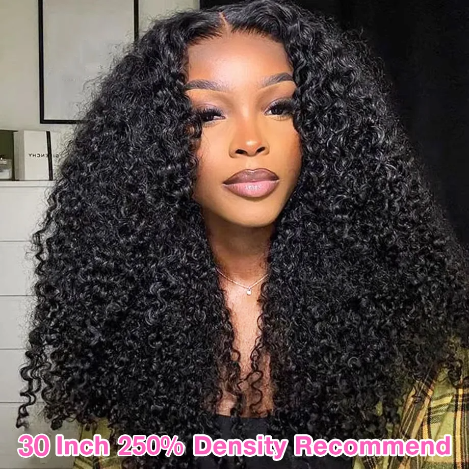 Kinky Curly Lace Frontal Wig Wear Go Glueless Wig Afro Curly Human Hair Wigs 7x5 HD Transparent Lace Closure Wig - Image 3