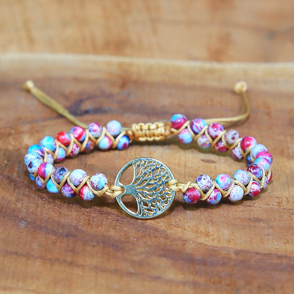 Natural Stone Hand Braided Women's Bracelet