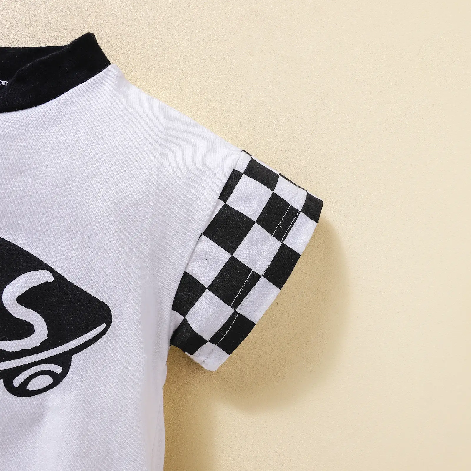 Printed Small Plaid Short Sleeve