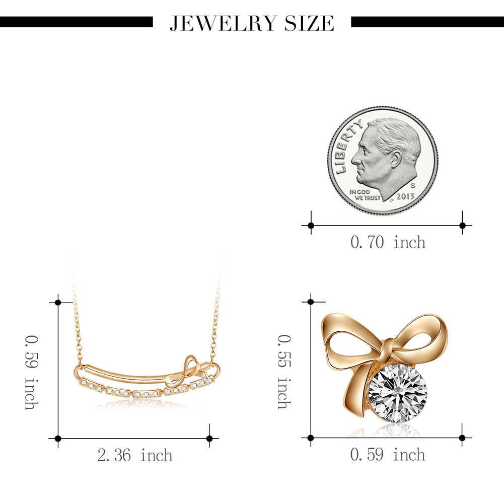 Diamond Gemstone Necklace Earrings Jewelry Set