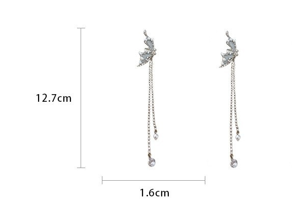 Title 1, Diamond Bow Tassel Ear Clip Personality