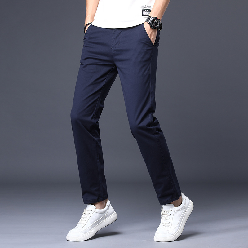 Title 1, Mens Cotton Casual Pants Stretch Slim Long – C...