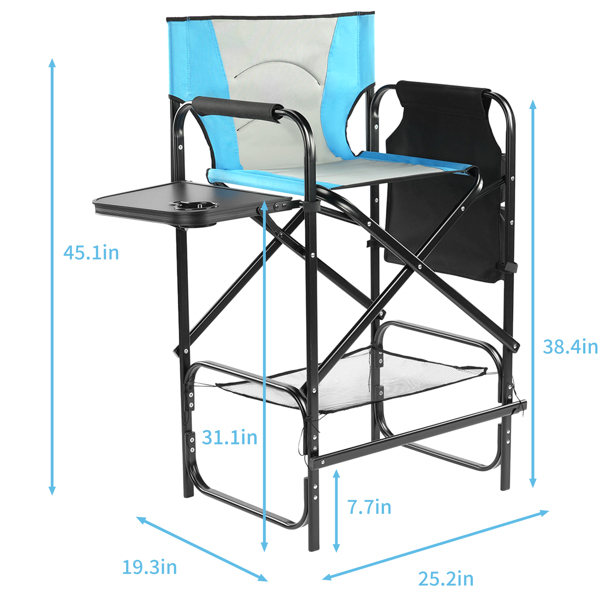 31inch Tall Directors Chair With Footrest, 4Portable Bar Height Folding Camping... 12