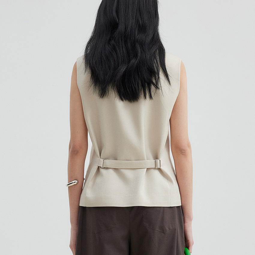 Fashion Personality Collarless Suit Majia Girl