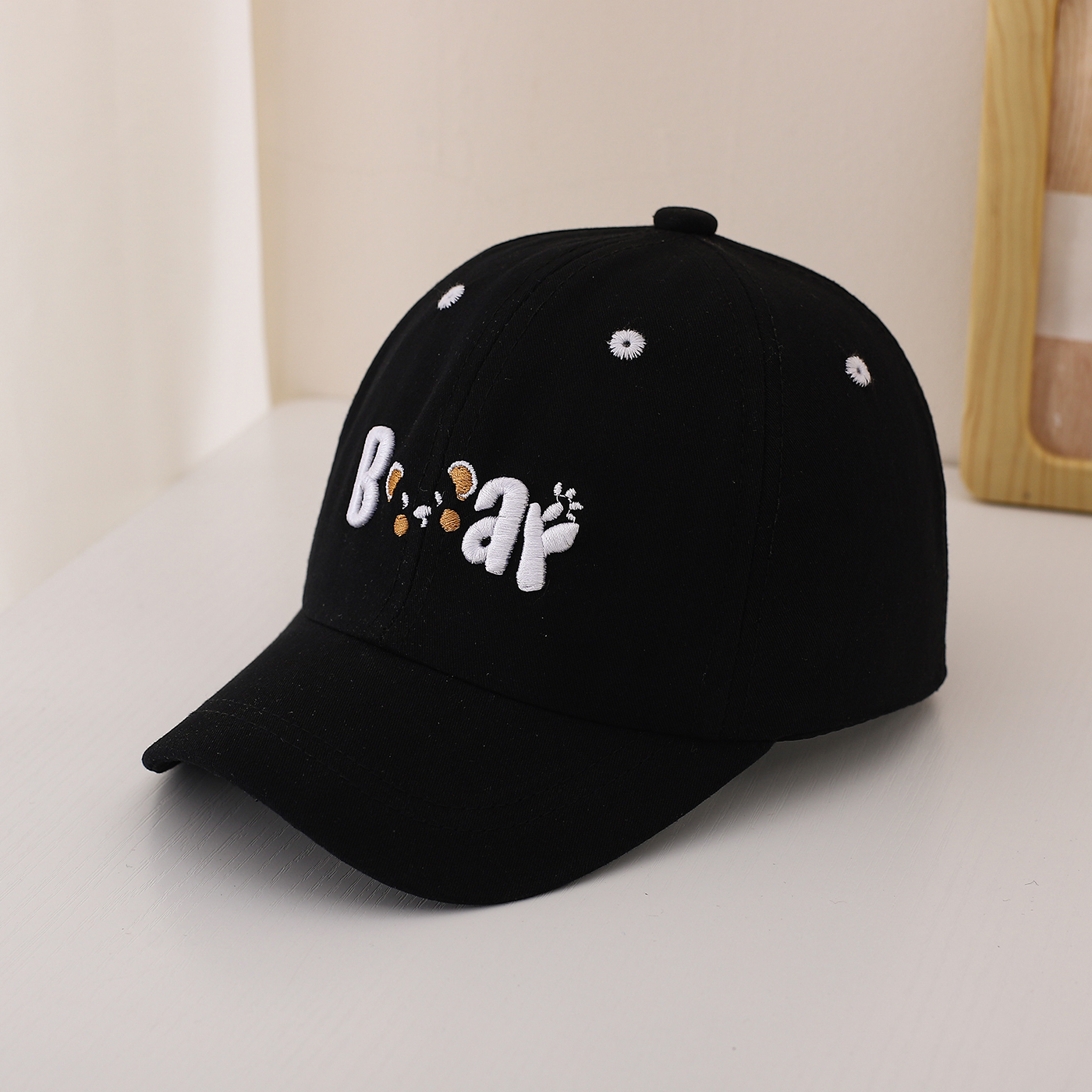 Children's Single-color Simple Cartoon Mouse Letter Embroidery Adjustable Cute And Casual Baseball Cap Suitable For Traveling And Playing 2
