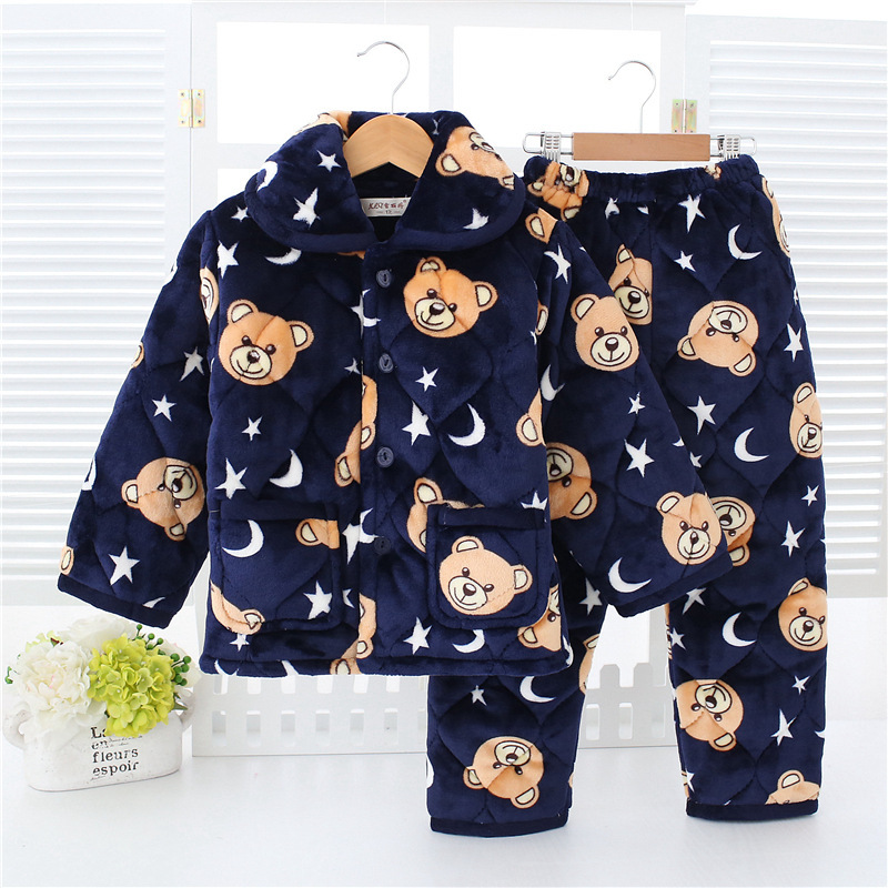 Title 8, Childrens warm pajama set for cozy nights. Sof...