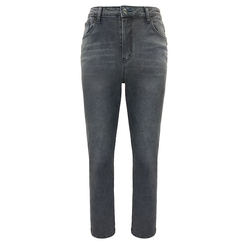 Women's Embroidery Flying Motorcycle Hot Drill Jeans Elastic Slim Small Foot Pants Black - Shop at LoveMi