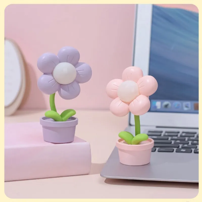 Mini Flower Small Night Lamp Cute Atmosphere Bedside Creative Home Decor Bedroom Ambient Lights – image 5