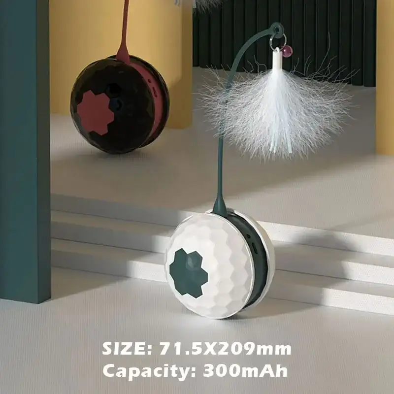 Cat Toy Cat Teaser Stick To Relieve Boredom Resistance Bite Cat Supplies Self-Moving Irregular With USB Connect
