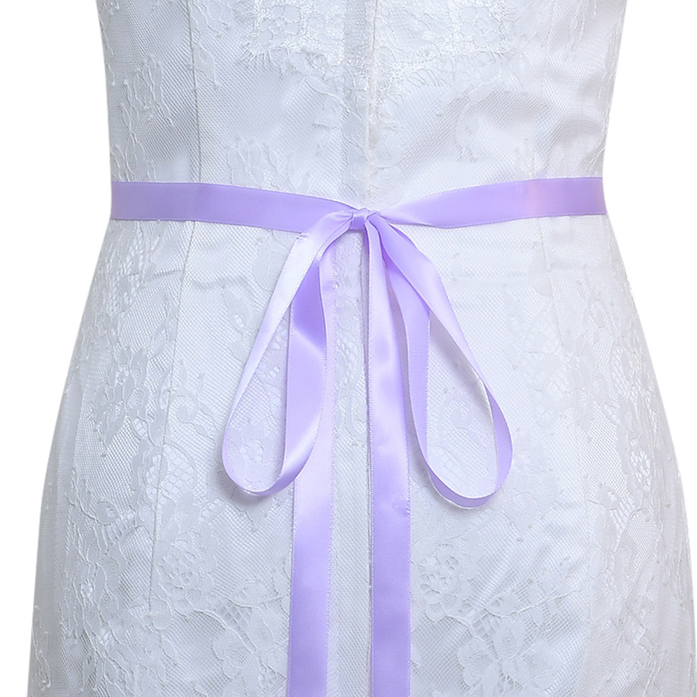 With lilac ribbon