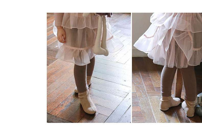 تنانير فتيات ناعمة معشقة بتصميم كولوت بكشط محشوة