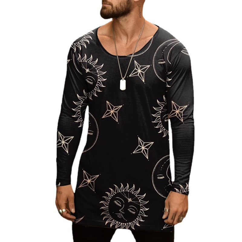 Long-sleeved T-shirt Xingyue Printed Men's Top