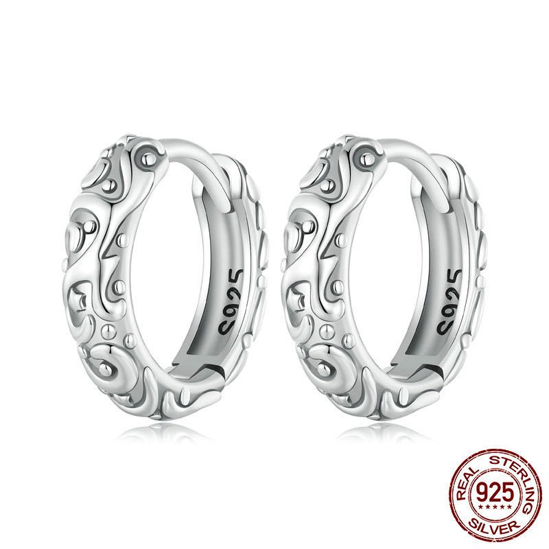 Title 5, Clip orecchio donna in argento sterling S925 co...