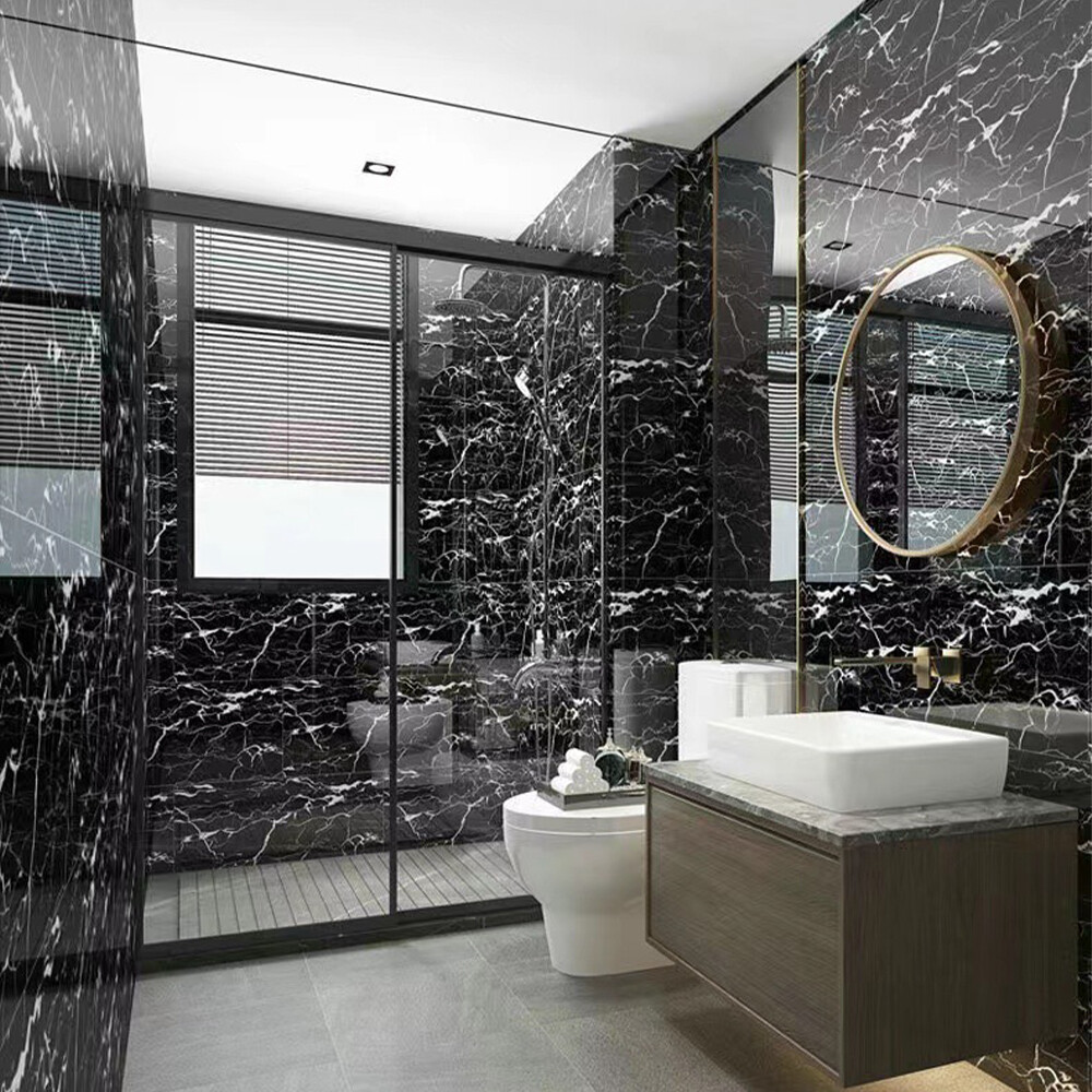 12X PVC Marble Tiles Wall Sticker Self-Adhesive Stick Kitchen Bathroom Decor 8