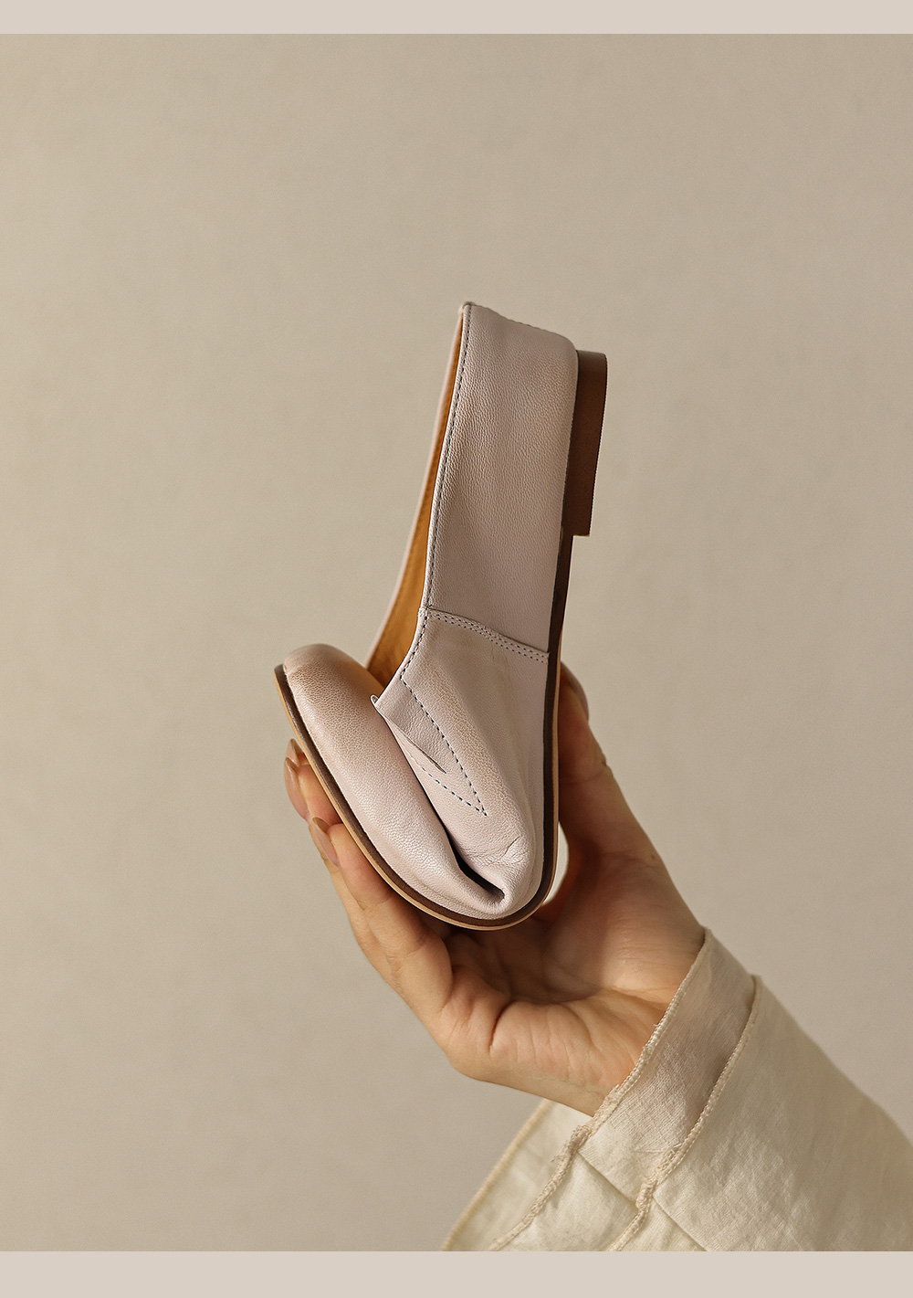 Sheepskin Ruched Mule Slides lifestyle – Sarah Express