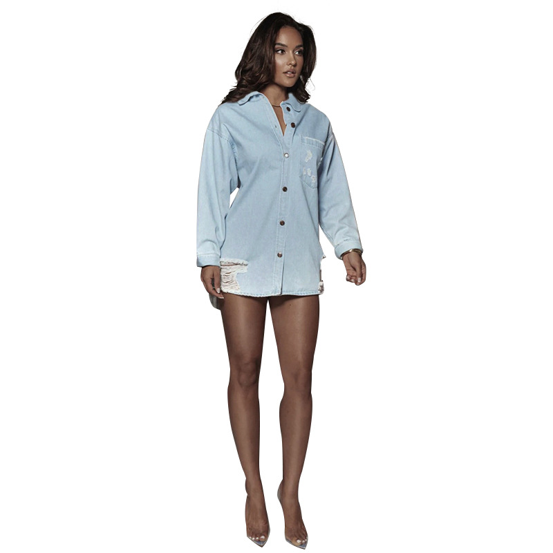 Title 3, Loose Long Sleeve Versatile Denim Jacket