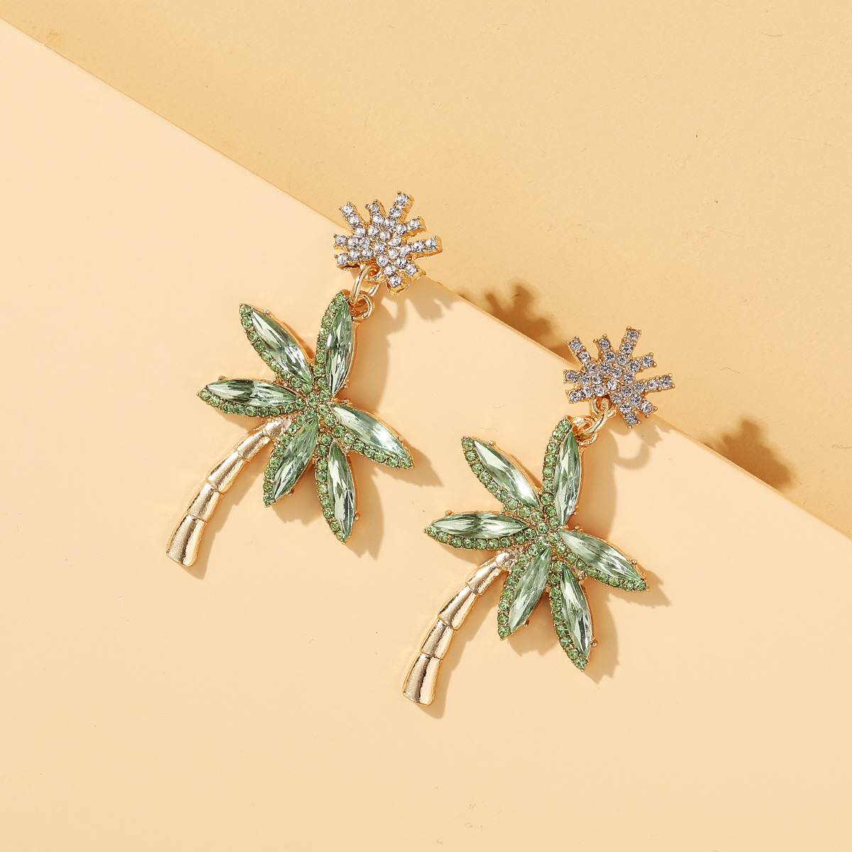 Title 4, Bohemian Beach Style Alloy Coconut Tree Earrings