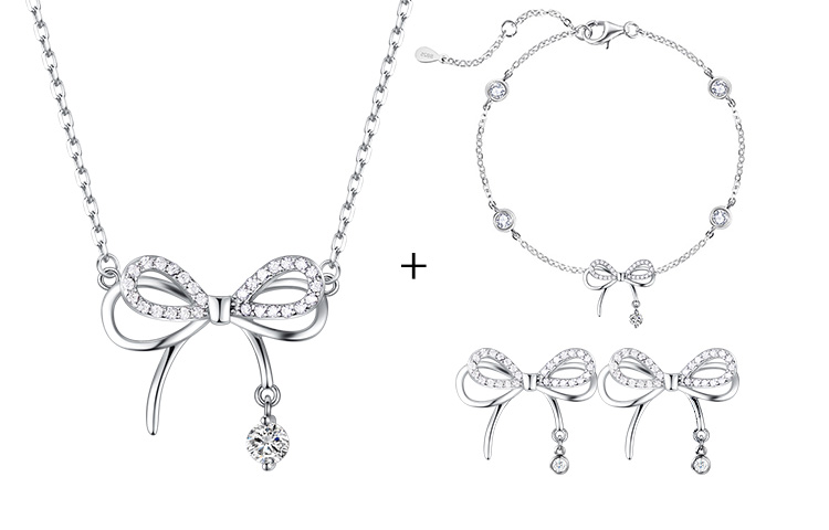 Necklace Earrings Bracelet3pcs