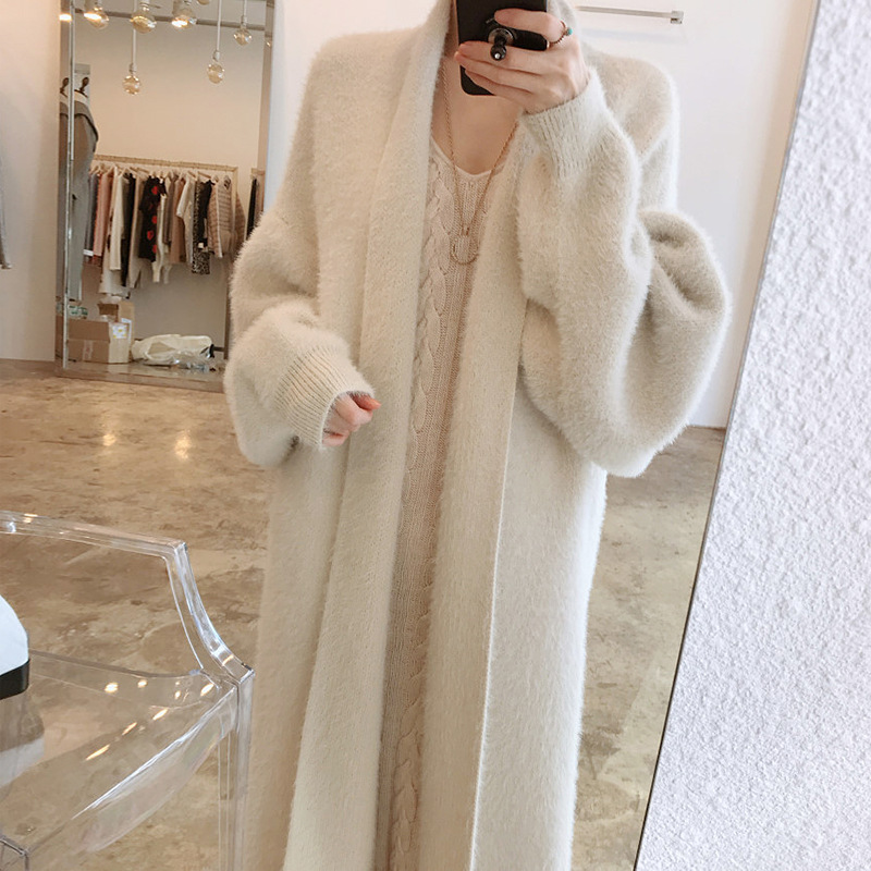 Warm Heavy Industry Imitated Mink Fur Cardigan Jacket