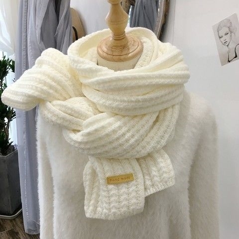 Scarf Women's Winter Woolen Knitting Thickening To Keep Warm