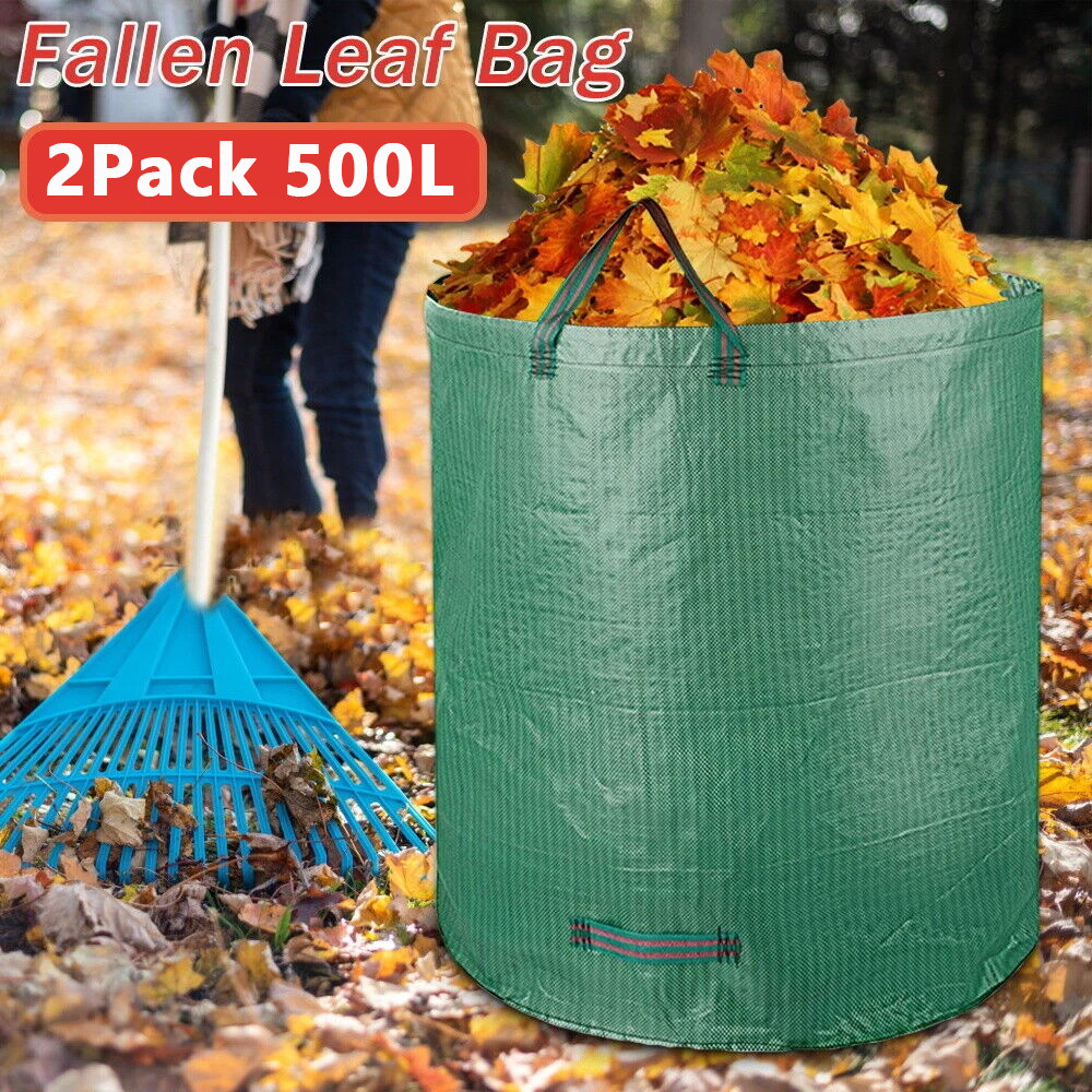 2X 500 2X272 L Large Garden Waste Bags Refuse Heavy Duty Sacks Grass Leaves — image 4