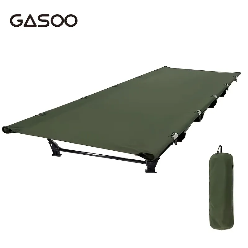 Camping Cot Folding Camp Bed Portable Outdoor Bed Aluminum Camping Cot Backpacking Cot Ultralight Camp Cot Heavy Duty Camping Cot 600D Oxford Camping Bed Camping Cot With Side Pocket