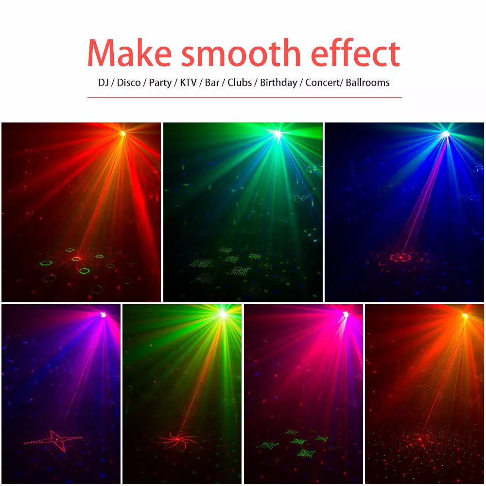 1240 Pattern LED Laser Projector Stage Light RGB Party KTV Club Lights Christmas