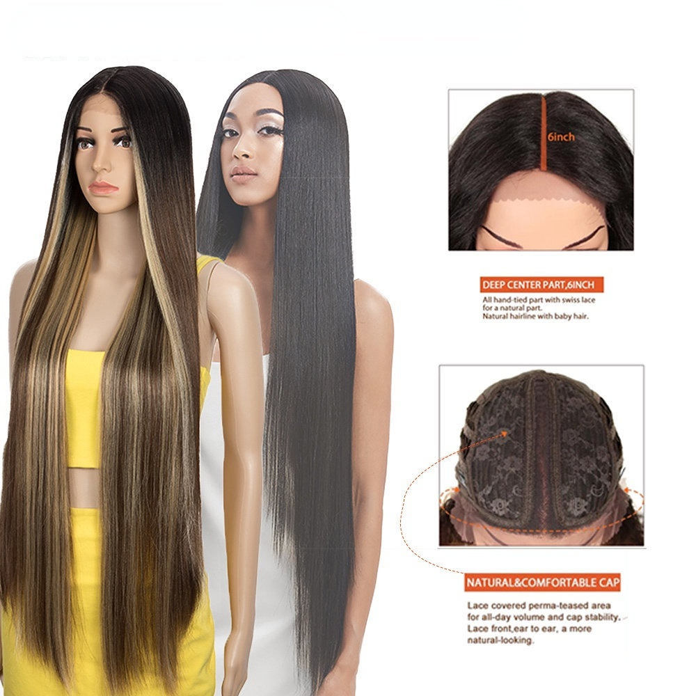 Title 3, Rebecca Dyed Chemical Fiber Long Straight Hair ...